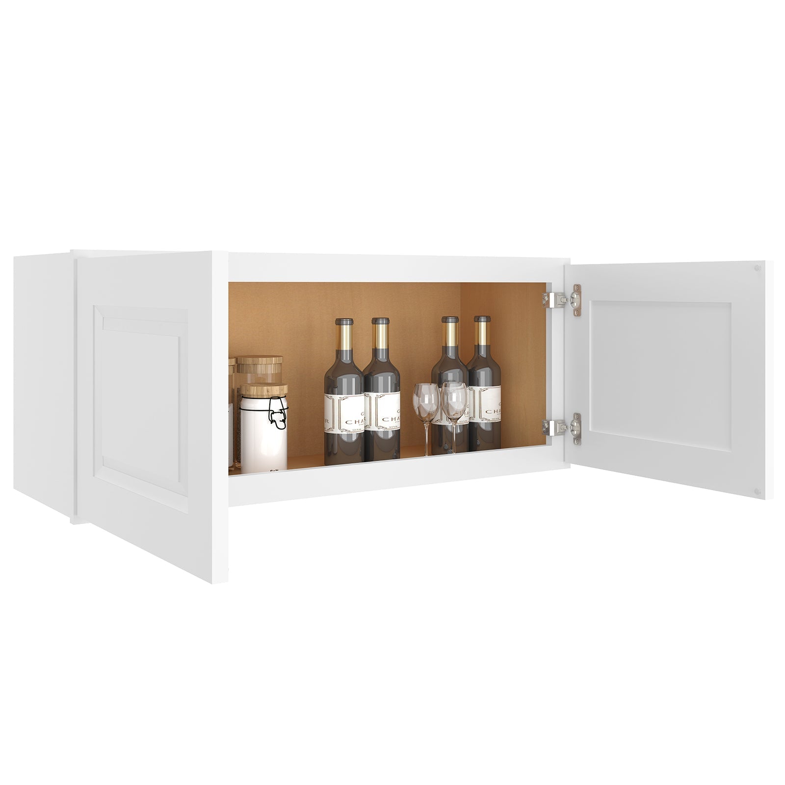 12"D*36"W*15"H Birch Solid Wood Medicine Cabinet Wall Mounted W3615