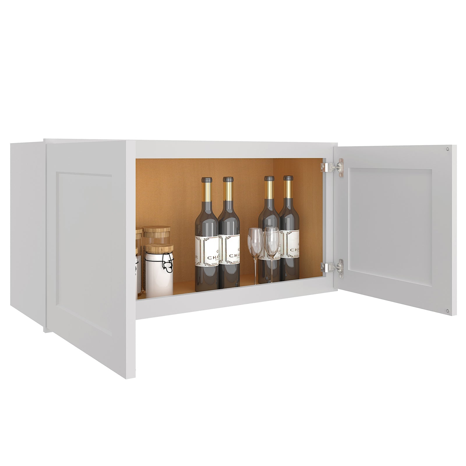 12"D*36"W*18"H Birch Solid Wood Medicine Cabinet Wall Mounted W3618