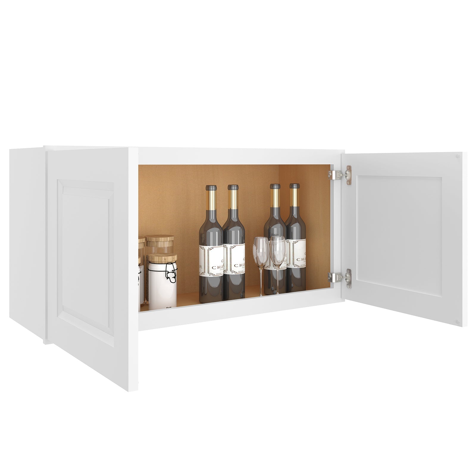 12"D*36"W*18"H Birch Solid Wood Medicine Cabinet Wall Mounted W3618