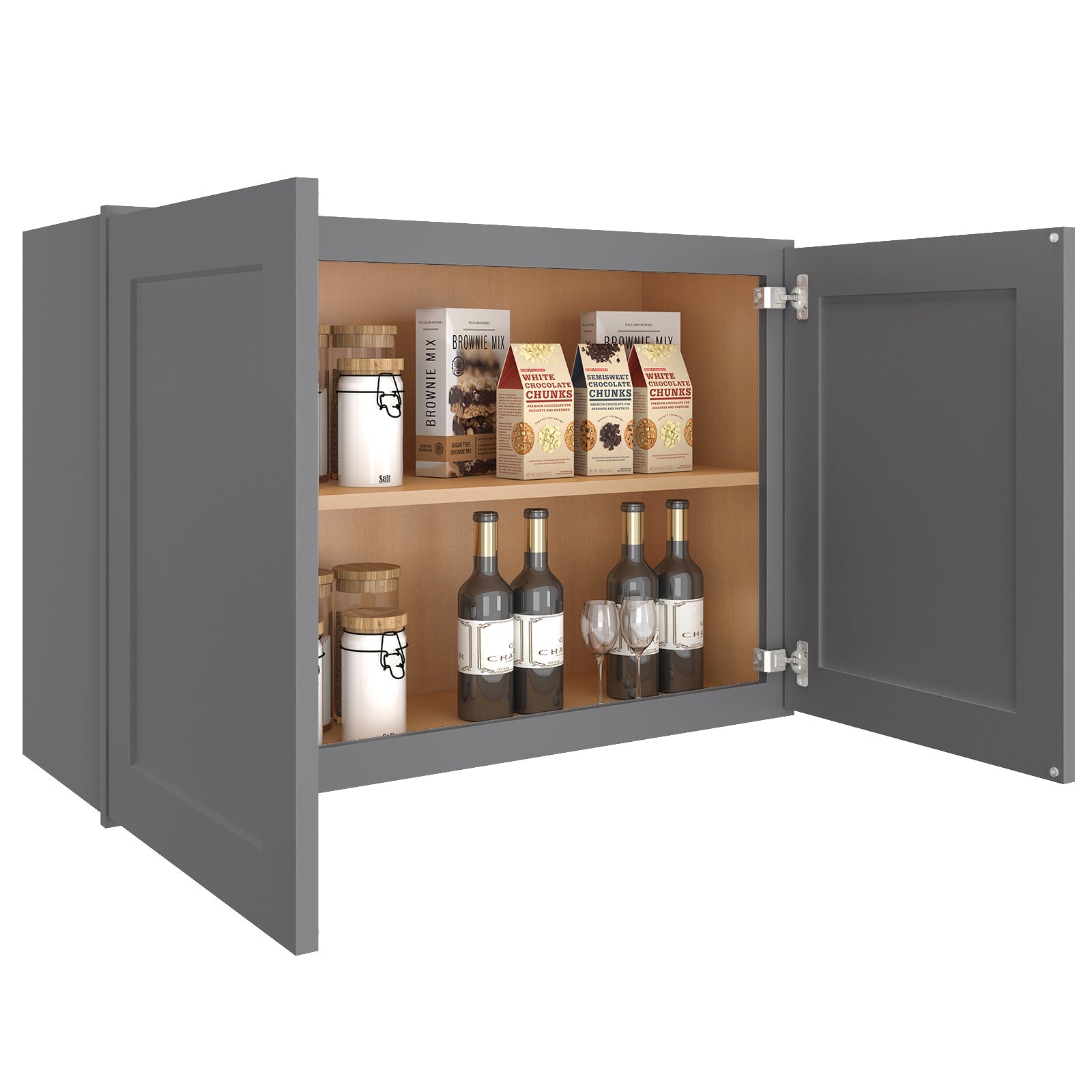 12"D*36"W*24"H Birch Solid Wood Medicine Cabinet Wall Mounted W3624