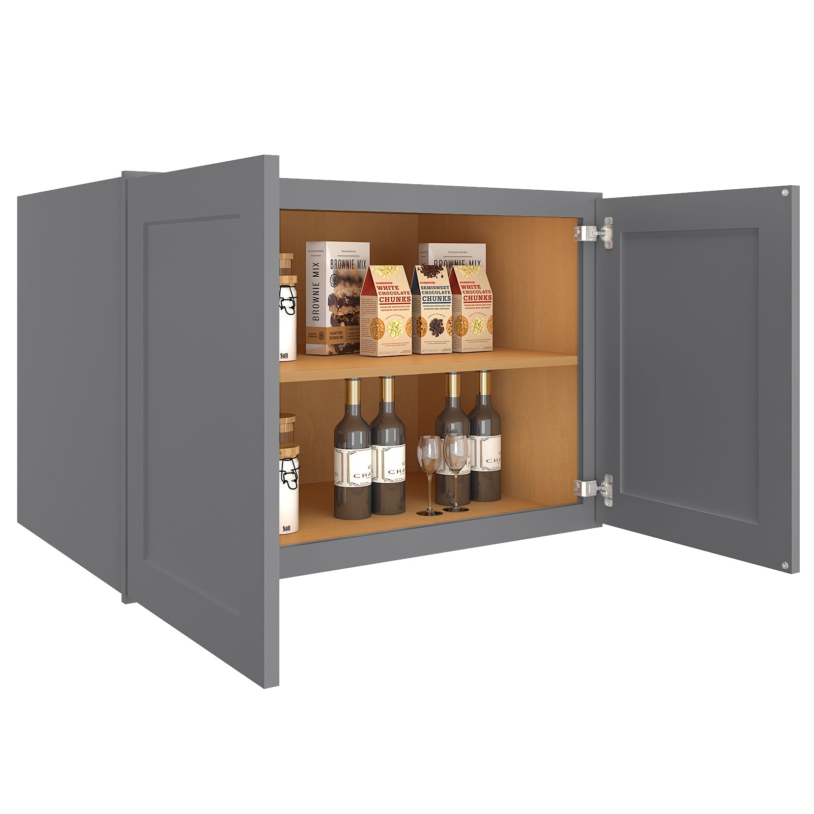 24"D*36"W*24"H Birch Solid Wood Medicine Cabinet Wall Mounted W362424