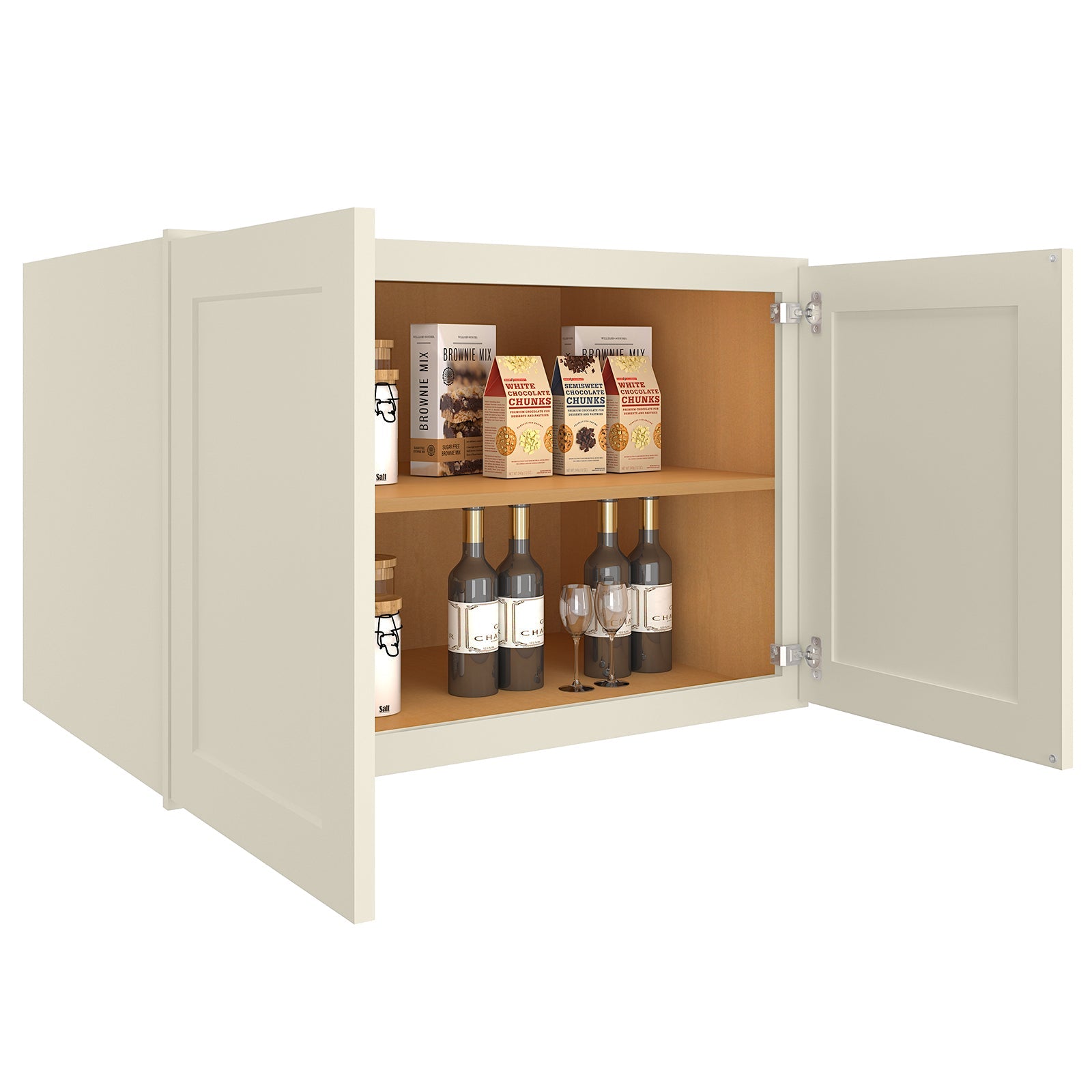 24"D*36"W*24"H Birch Solid Wood Medicine Cabinet Wall Mounted W362424