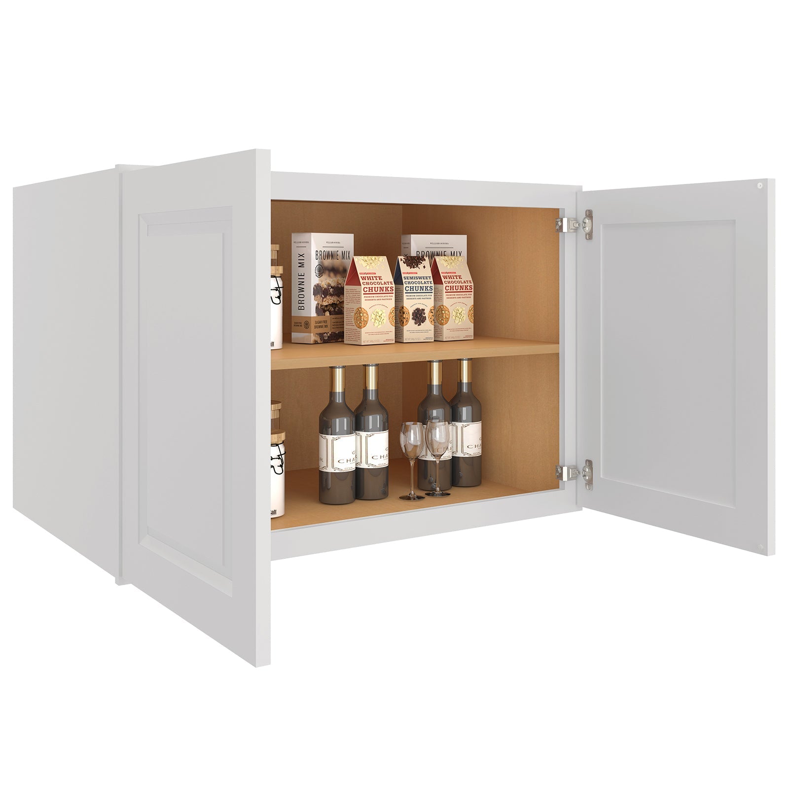 24"D*36"W*24"H Birch Solid Wood Medicine Cabinet Wall Mounted W362424