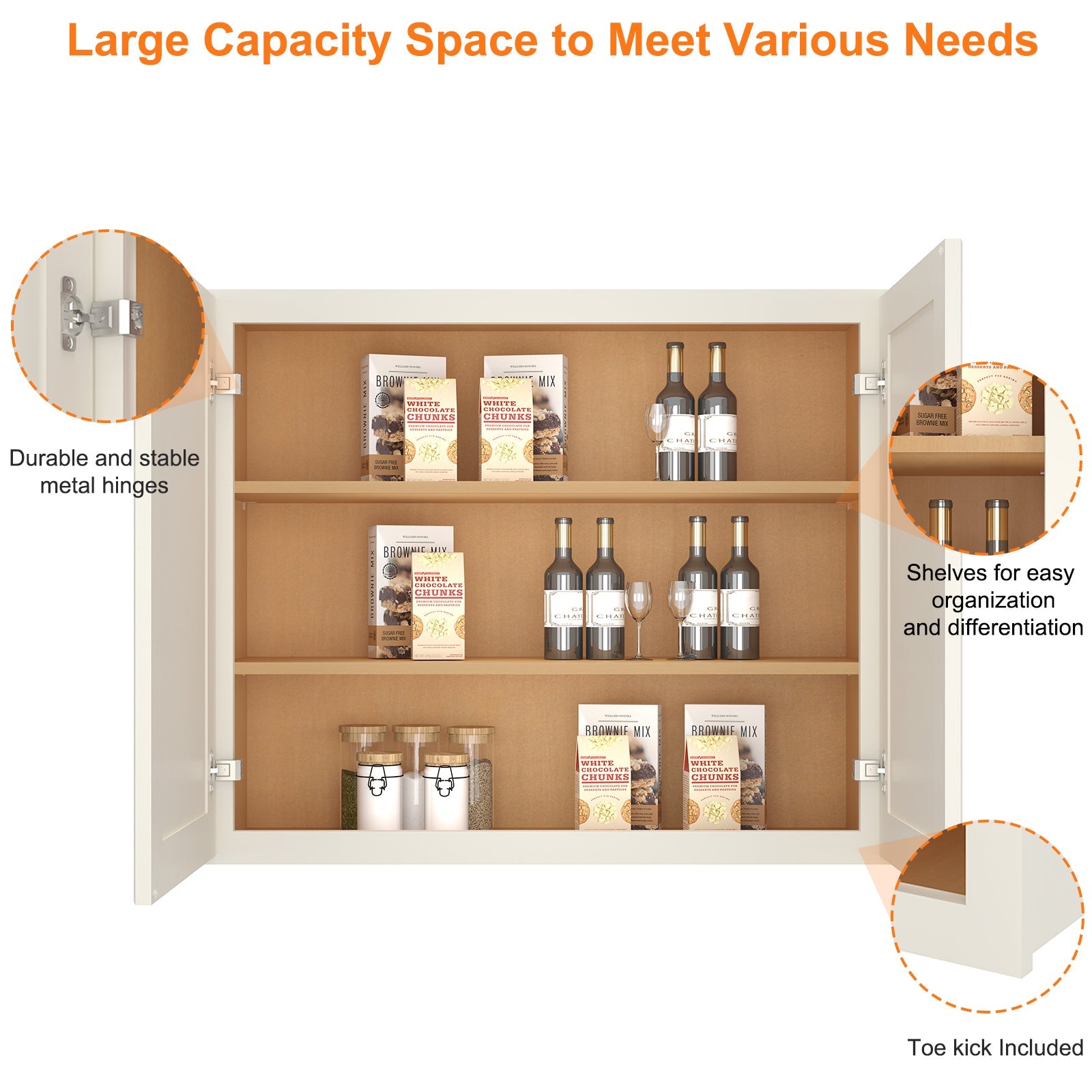 12"D*36"W*30"H Birch Solid Wood Medicine Cabinet Wall Mounted W3630