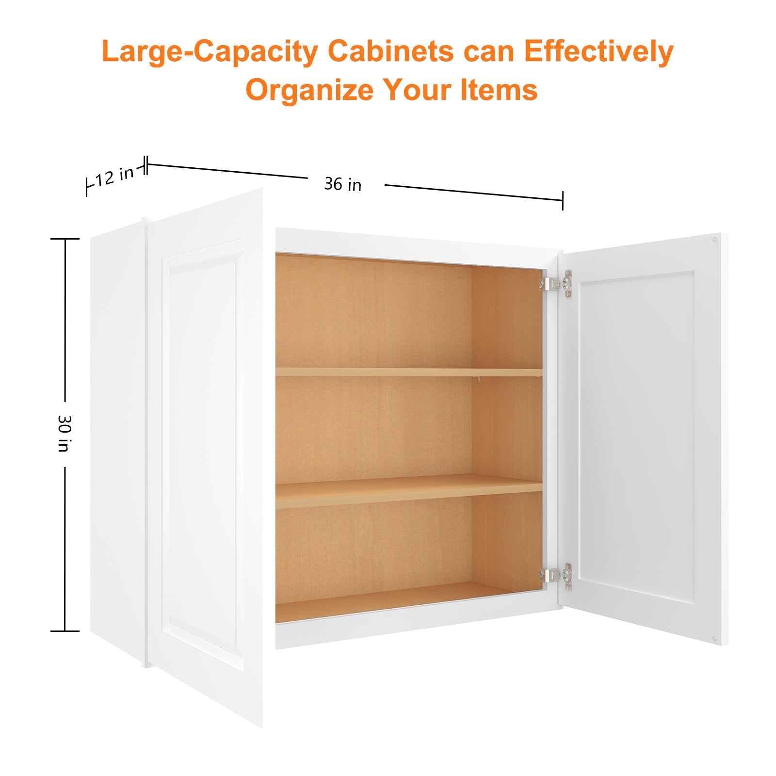 12"D*36"W*30"H Birch Solid Wood Medicine Cabinet Wall Mounted W3630