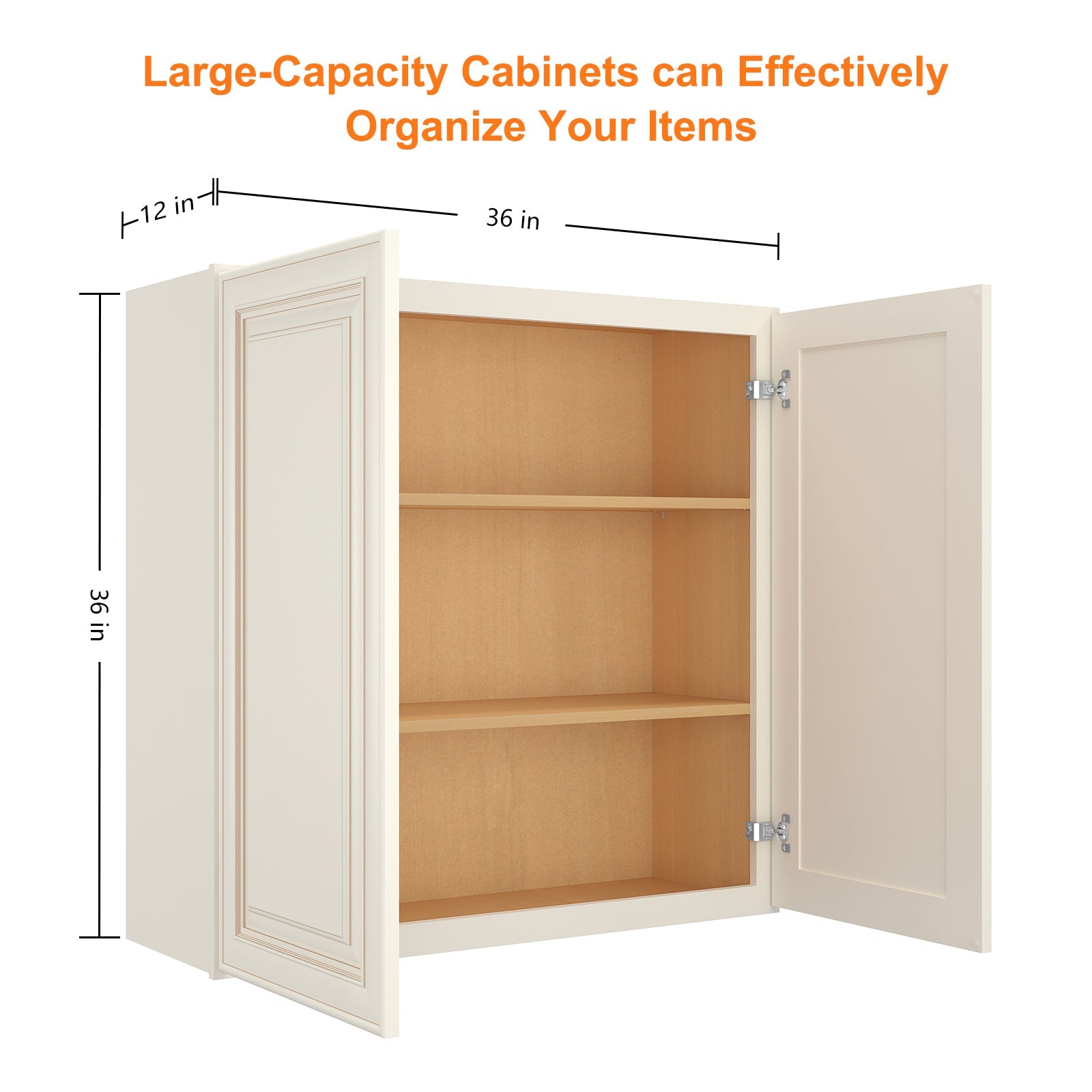 24"D*36"W*36"H Birch Solid Wood Medicine Cabinet Wall Mounted W3636
