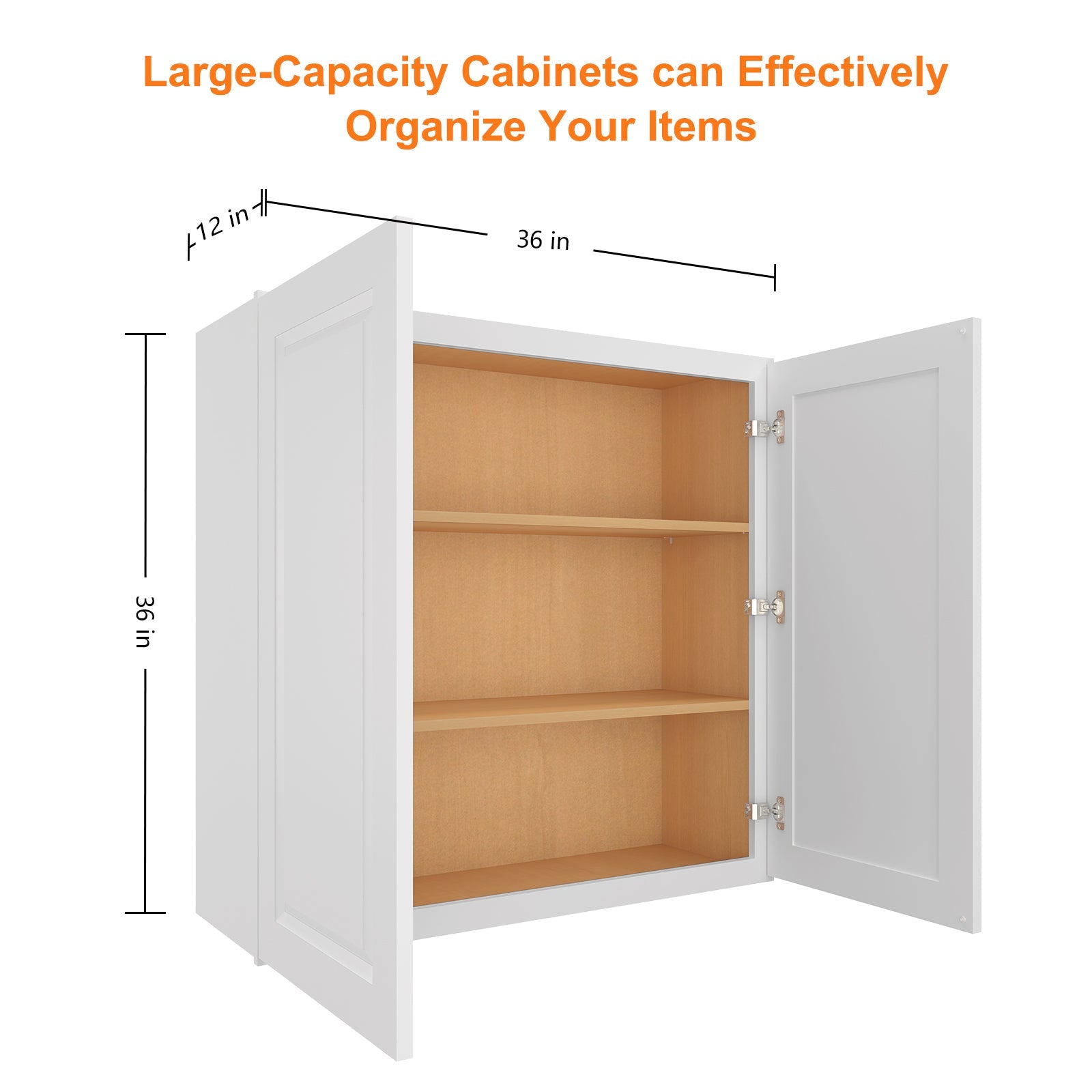 24"D*36"W*36"H Birch Solid Wood Medicine Cabinet Wall Mounted W3636