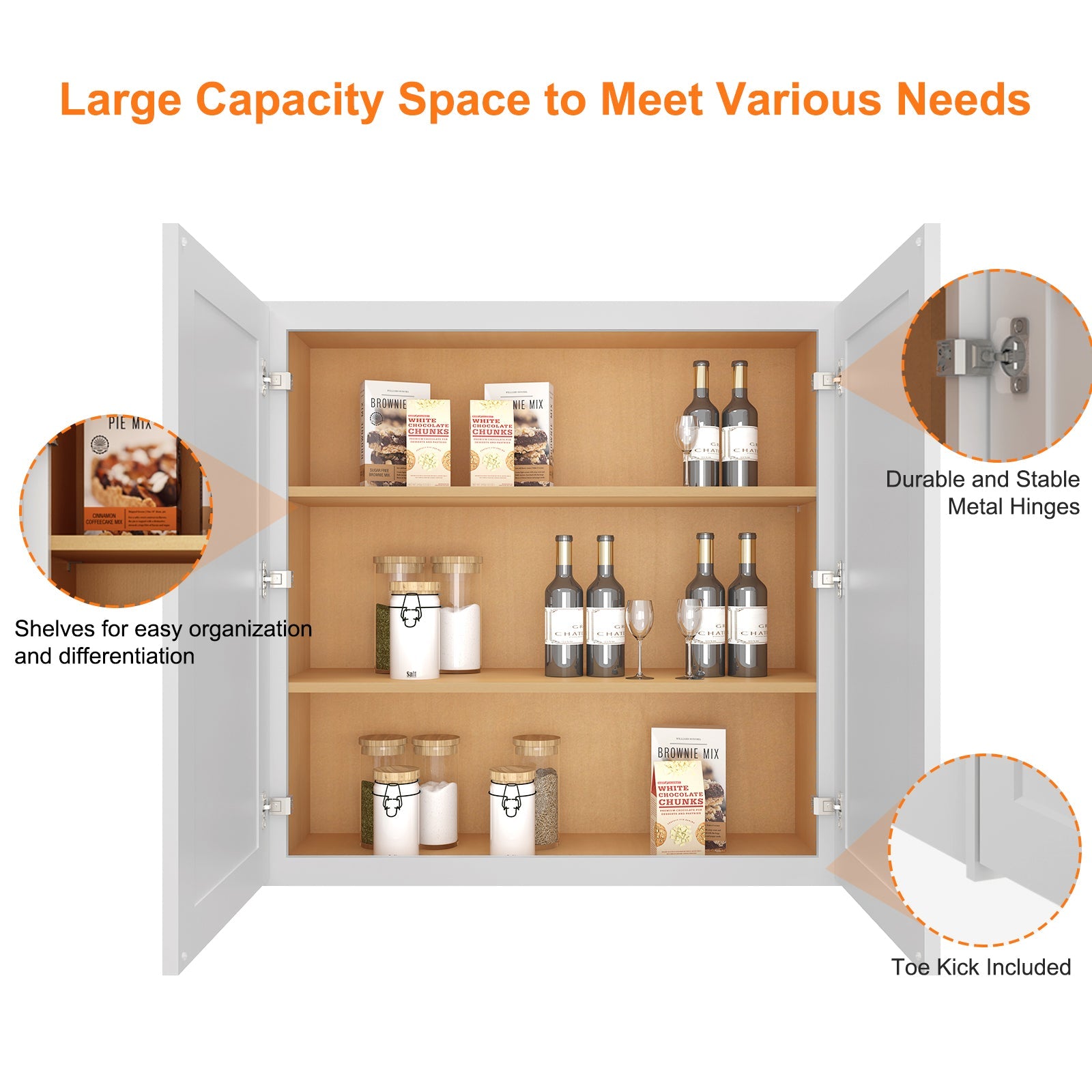 24"D*36"W*36"H Birch Solid Wood Medicine Cabinet Wall Mounted W3636