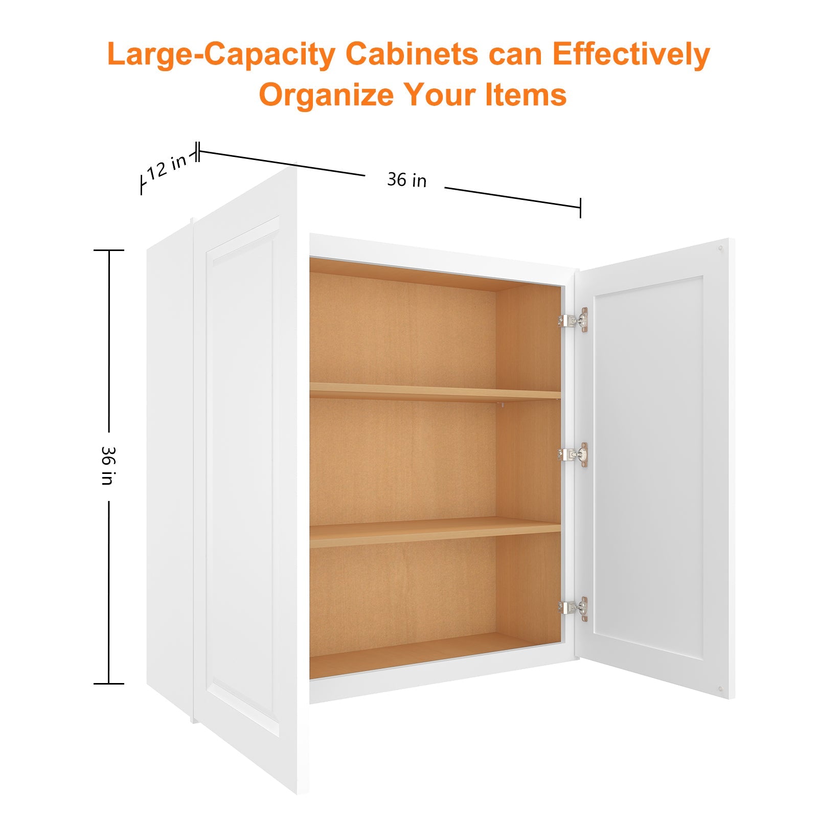 24"D*36"W*36"H Birch Solid Wood Medicine Cabinet Wall Mounted W3636