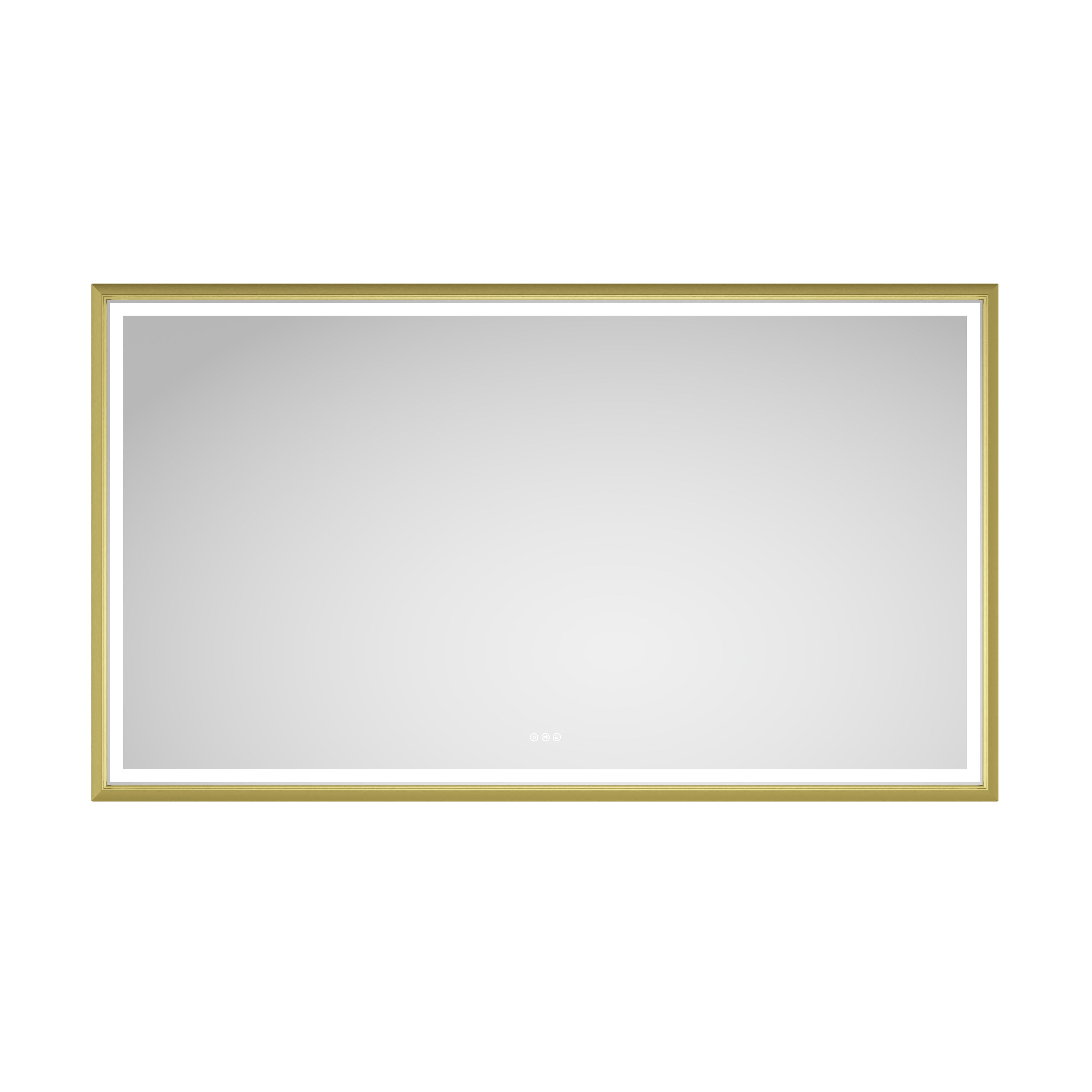 bathroom  led mirror is multi-functional and each function is controlled by a smart touch button.