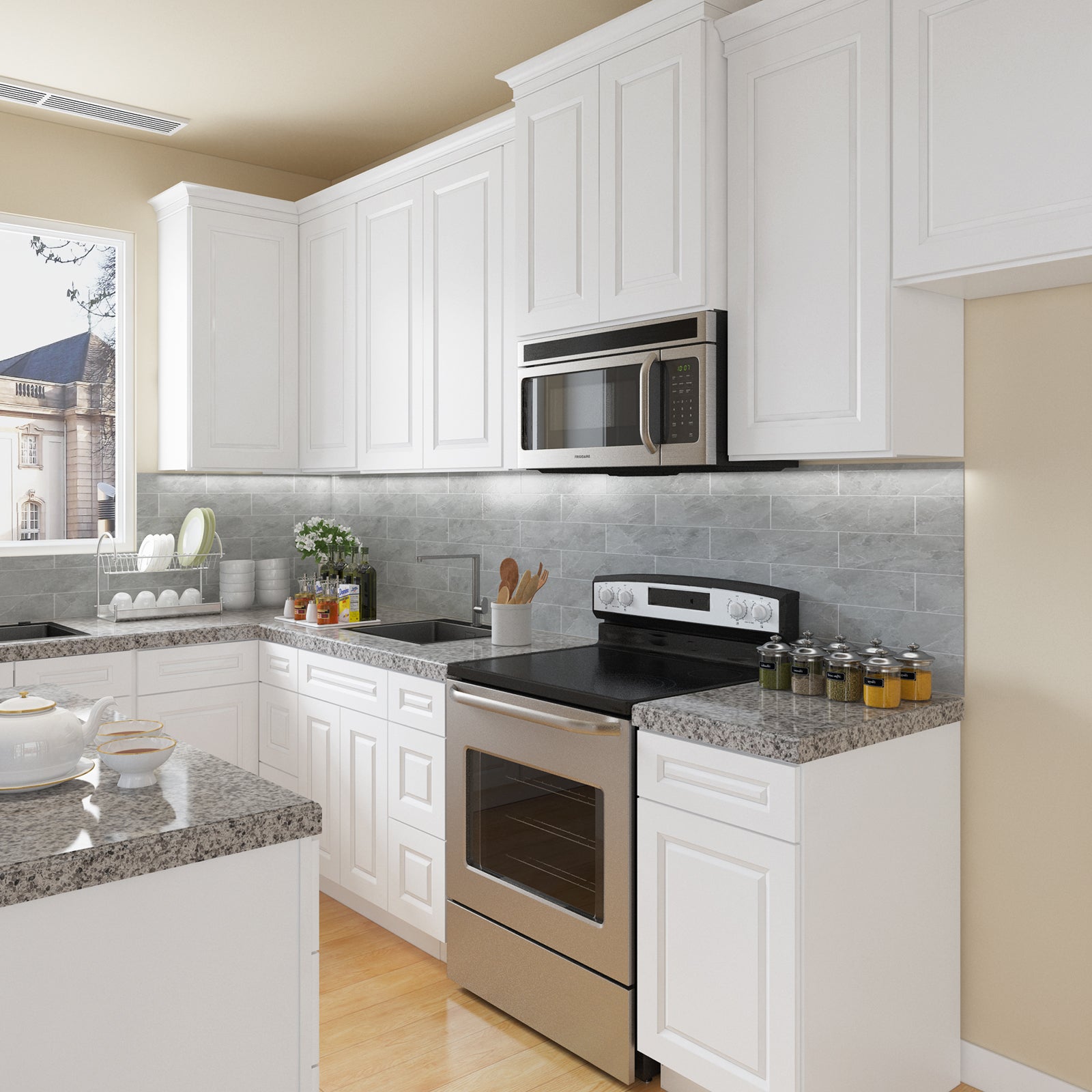 21"D Birch Solid Wood X 60"W X 34-1/2"H Bath Vanity Double Drawer Cabinet without Top VDDB60