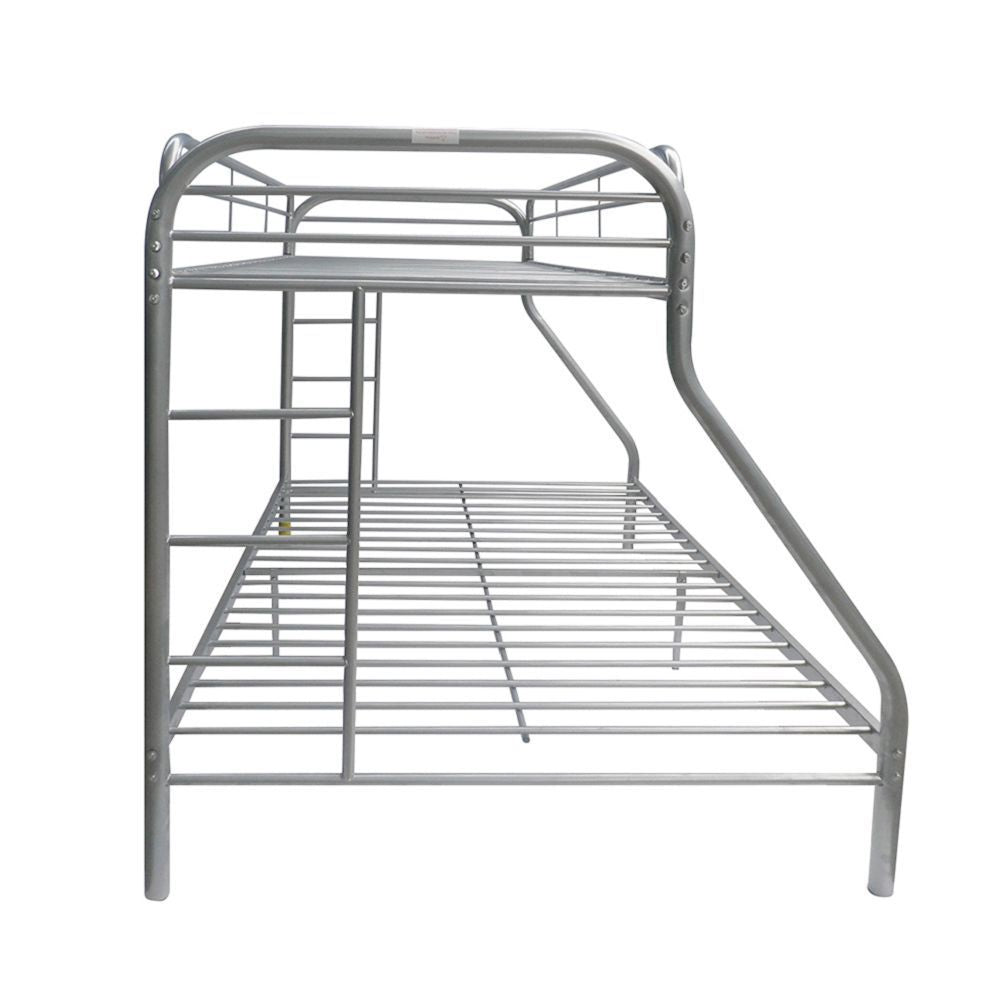 Tritan Bunk Bed (Twin/Full) in Silver 02053SI